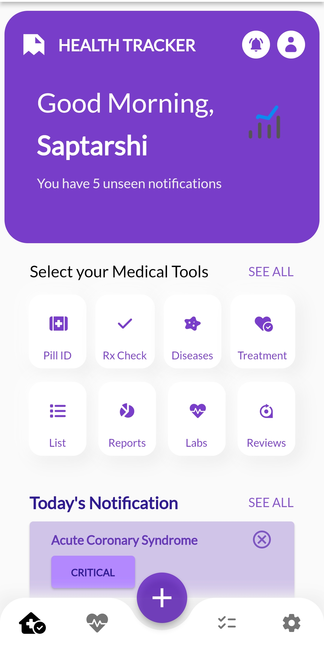 Healthcare App Screen