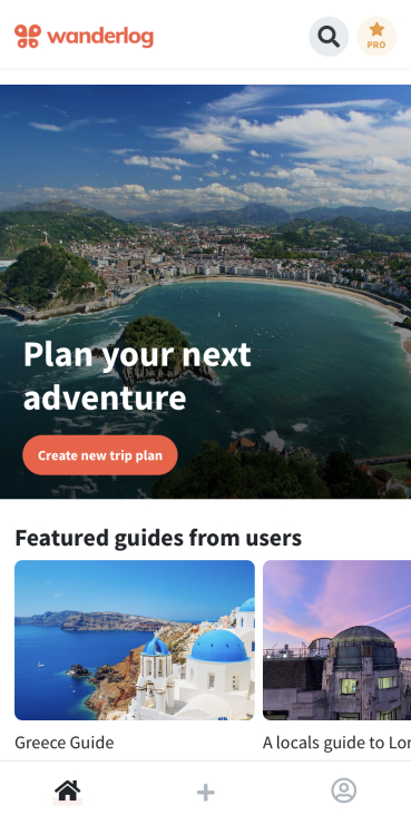 Travel App Screen